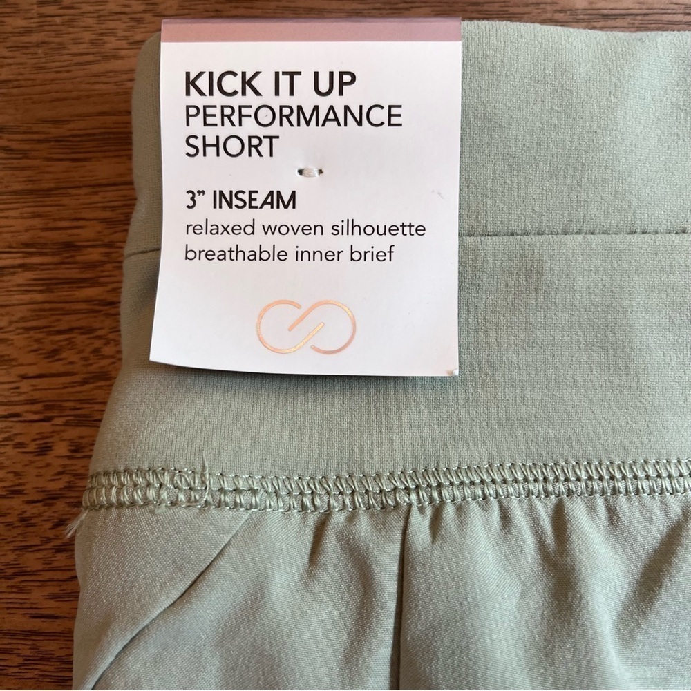 Calia Kick it Up Performance Athletic Shorts Sage Green NWT Size XL - Picture 6 of 10